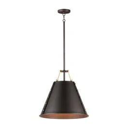 Maxim Lighting Trestle 1-Light Pendant - 120V - Oil Rubbed Bronze / Antique Brass