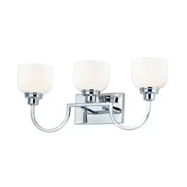 Maxim Lighting Swale 3-Light Bath Vanity Light - 120V - Polished Chrome