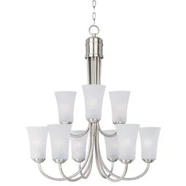 Maxim Lighting Logan 9-Light Chandelier - 120V - Satin Nickel