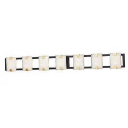 Maxim Lighting Radiant 7-Light LED Bath Vanity Light - 3000K - 120V - Black / Gold Leaf