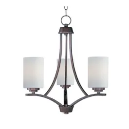 Maxim Lighting Deven 3-Light Chandelier - 120V - Oil Rubbed Bronze