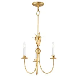 Maxim Lighting Paloma 3-Light Chandelier - 120V - Gold Leaf