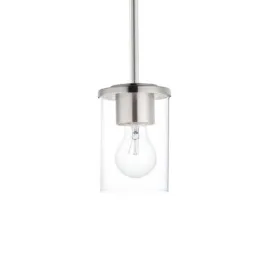 Maxim Lighting Corona 1-Light Mini Pendant - Clear Glass Shade - 120V - Satin Nickel