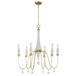 Maxim Lighting Claymore 6-Light Chandelier - 120V - Claystone / Gold Leaf