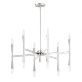 Maxim Lighting Rome 12-Light Chandelier - 120V - Satin Nickel