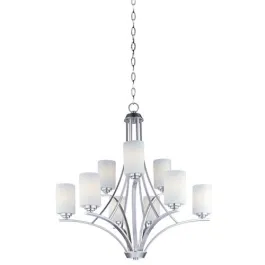 Maxim Lighting Deven 9-Light Chandelier - 120V - Satin Nickel