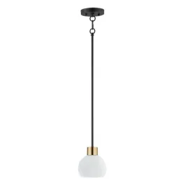 Maxim Lighting Coraline 1-Light Mini Pendant - 120V - Bronze / Satin Brass