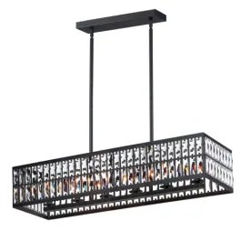 Maxim Lighting Madeline 6-Light Linear Pendant - 120V - Black