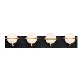 Maxim Lighting Revolve 4-Light Bath Vanity Light - 120V - Black / Gold