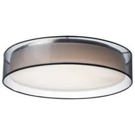 Maxim Lighting Prime 45W 25" LED Flush Mount - 3000K - 1,880 Lumens - 120V - Black Organza