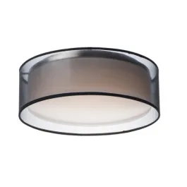 Maxim Lighting Prime 20W 16" LED Flush Mount - 3000K - 1,200 Lumens - 120V - Black Organza