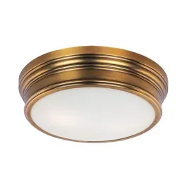 Maxim Lighting Fairmont 2-Light Flush Mount - 120V - Natural Aged Brass