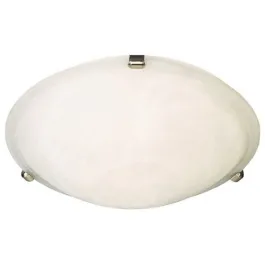 Maxim Lighting Malaga 20" 4-Light Flush Mount - Marble Glass Shade - 120V - Satin Nickel