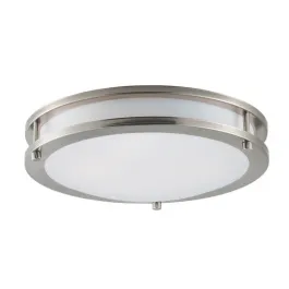 Maxim Lighting Linear LED 12" LED Flush Mount - 3000K - 120-277V - Satin Nickel