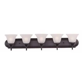 Maxim Lighting Essentials 5-Light Vanity Light - Frosted Glass Shade - 120V - Oil Rubbed Bronze