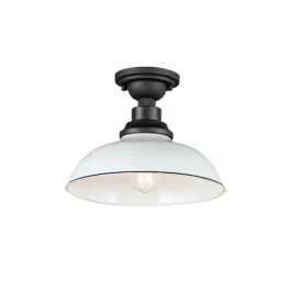 Maxim Lighting Granville 1-Light Flush Mount - 120V - White / Black