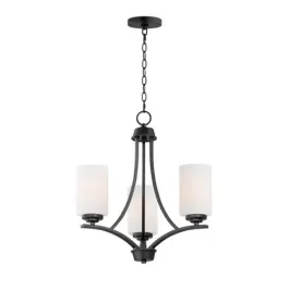 Maxim Lighting Deven 3-Light Chandelier - 120V - Black