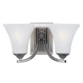 Maxim Lighting Aurora 2-Light Bath Vanity Light - 120V - Satin Nickel