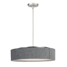 Maxim Lighting Prime Acoustic 20" LED Pendant - 3000K - 120V - Gray / Satin Nickel
