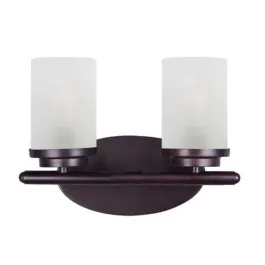 Maxim Lighting Corona 2-Light Vanity Light - Frosted Glass Shade - 120V - Oil Rubbed Bronze