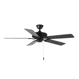 Maxim Lighting Basic-Max 52" Ceiling Fan - Black / Walnut Blades - 120V - Black