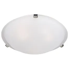 Maxim Lighting Malaga 20" 4-Light Flush Mount - Frosted Glass Shade - 120V - Satin Nickel