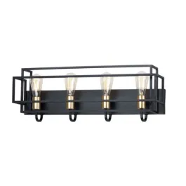 Maxim Lighting Liner 4-Light Vanity Light - 120V - Black / Satin Brass