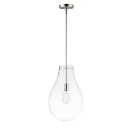 Maxim Lighting Gourd 12" 1-Light Pendant - 120V - Satin Nickel