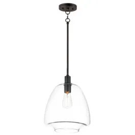Maxim Lighting Babylon 12" 1-Light Pendant - 120V - Black