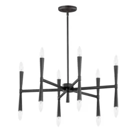 Maxim Lighting Rome 12-Light Chandelier - 120V - Black