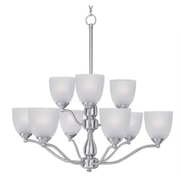 Maxim Lighting Stefan 9-Light Chandelier - 120V - Satin Nickel