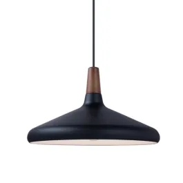 Maxim Lighting Nordic 15" 1-Light Pendant - 120V - Walnut / Black