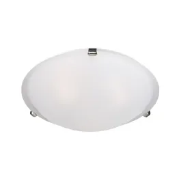 Maxim Lighting Malaga 13" 2-Light Flush Mount - Frosted Glass Shade - 120V - Satin Nickel