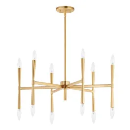 Maxim Lighting Rome 12-Light Chandelier - 120V - Satin Brass