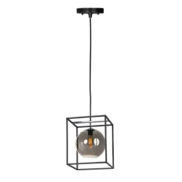 Maxim Lighting Fluid 15" 1-Light Pendant - 120V - Black / Polished Chrome