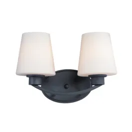 Maxim Lighting Shelter 2-Light Bath Vanity Light - 120V - Black