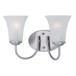 Maxim Lighting Logan 2-Light Bath Vanity Light - 120V - Satin Nickel