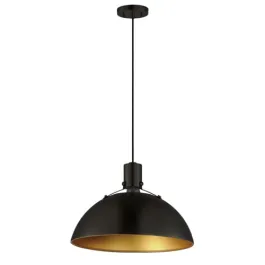 Maxim Lighting Dawn 15.5" Pendant - 120V - Antique Brass / Black