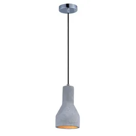 Maxim Lighting Crete 1-Light Mini Pendant - 120V - Gray / Polished Chrome