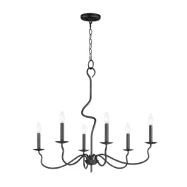 Maxim Lighting Padrona 6-Light Chandelier - 120V - Black Oxide