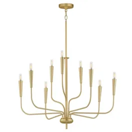 Maxim Lighting Vela 9-Light Chandelier - 120V - Satin Brass