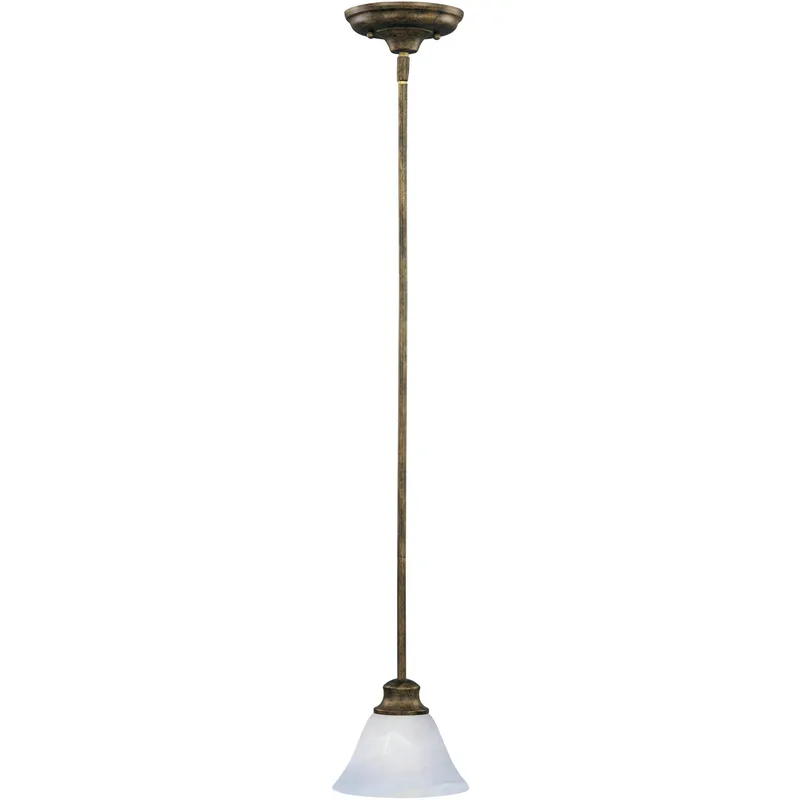 Pacific 1 Light 7 inch Kentucky Bronze Mini Pendant Ceiling Light in Marble