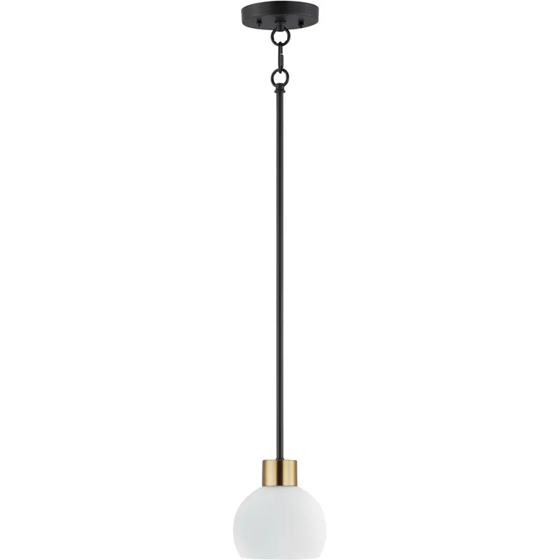 Coraline 1 Light 6 inch Bronze and Satin Brass Mini Pendant Ceiling Light in Bronze/Satin Brass