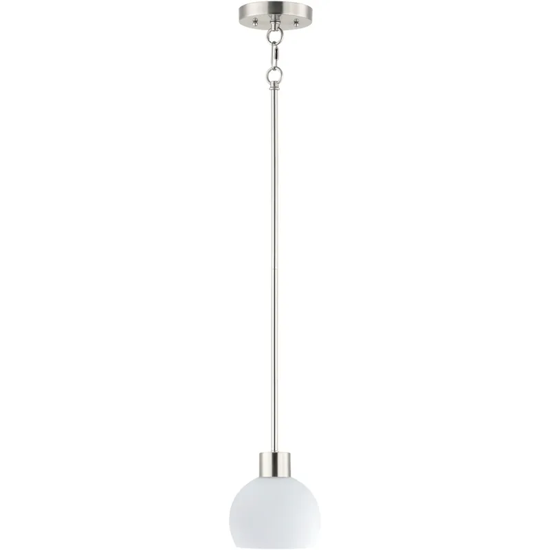 Coraline 1 Light 6 inch Satin Nickel Mini Pendant Ceiling Light