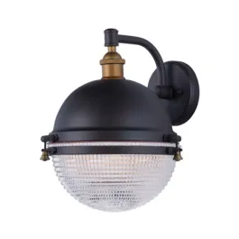 Maxim Lighting Portside 12" Outdoor Wall Sconce - 120V - Oil Rubbed Bronze / Antique Brass