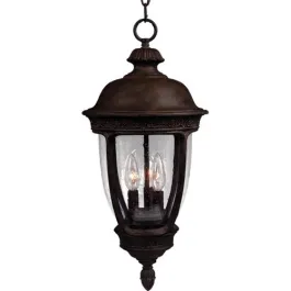 Maxim Lighting Knob Hill Die Cast 3-Light Outdoor Hanging Lantern - 120V - Sienna
