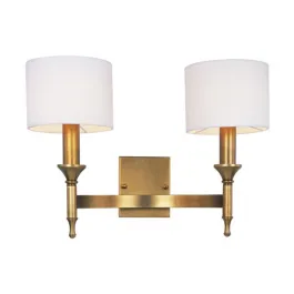 Maxim Lighting Fairmont 2-Light Wall Sconce - 120V - Natural Aged Brass