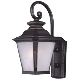 Maxim Lighting Knoxville 1-Light Medium Outdoor Wall Lantern - Frosted Glass - 120V - Bronze