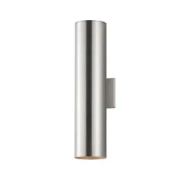 Maxim Lighting Outpost 2-Light 6" x 22" Outdoor Wall Sconce - 120V - Brushed Aluminum
