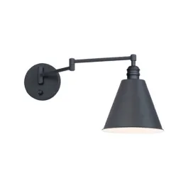 Maxim Lighting Library 1-Light Swing Arm Wall Sconce - 120V - Black